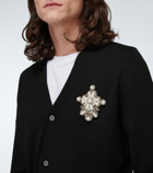 Alexander McQueen Wool cardigan with brooch