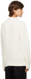 C.P. Company White Textured Crewneck