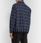 YMC - Checked Woven Half-Placket Shirt - Blue