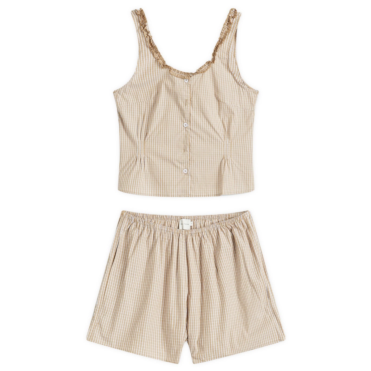 Deiji Studios Women's PJ Short Set in Desert Check