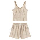 Deiji Studios Women's PJ Short Set in Desert Check