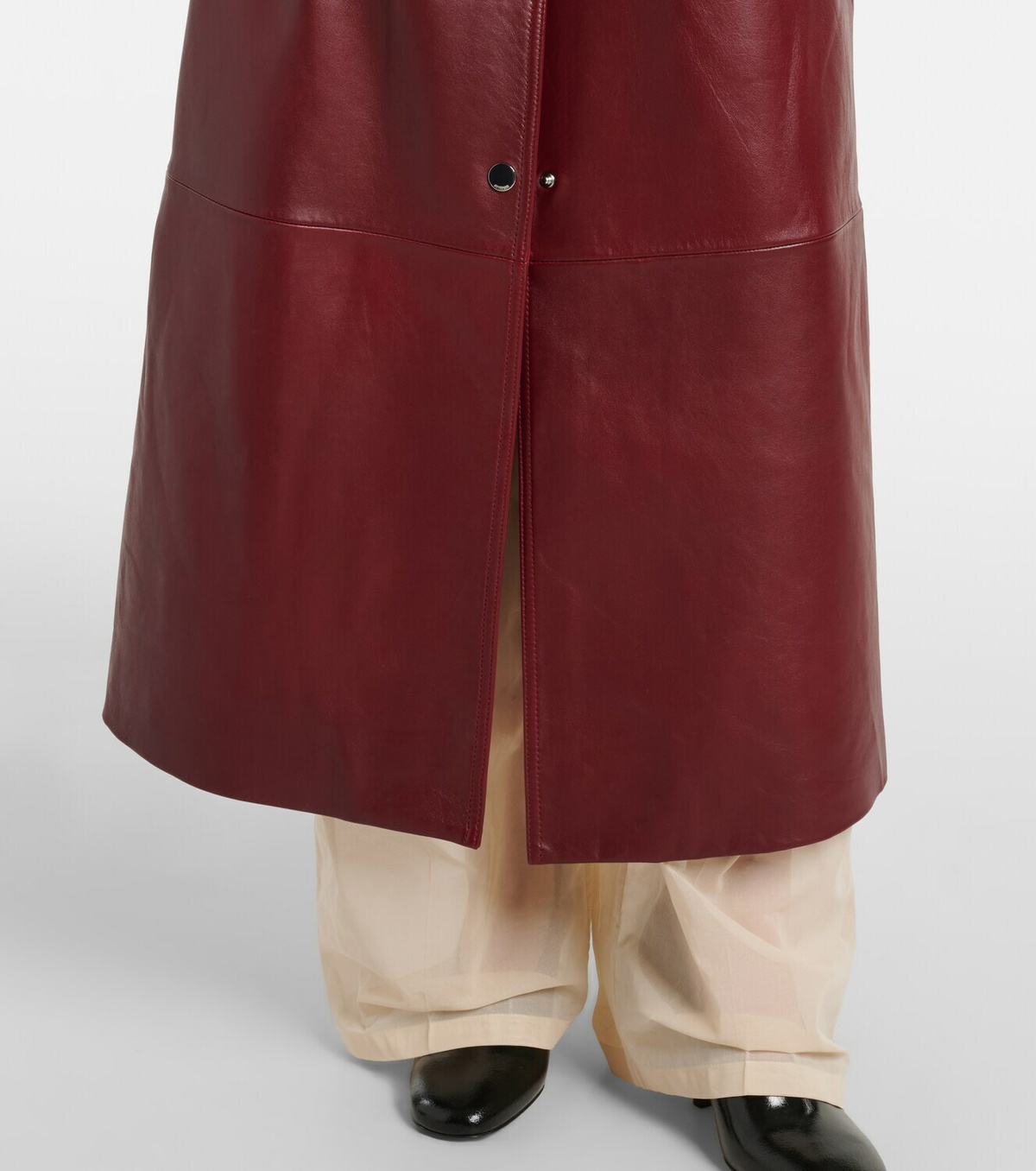 Sportmax Paste leather trench coat