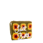 MC2 Saint Barth Parisienne Crochet Pouch Bag With Sunflower Embroidery