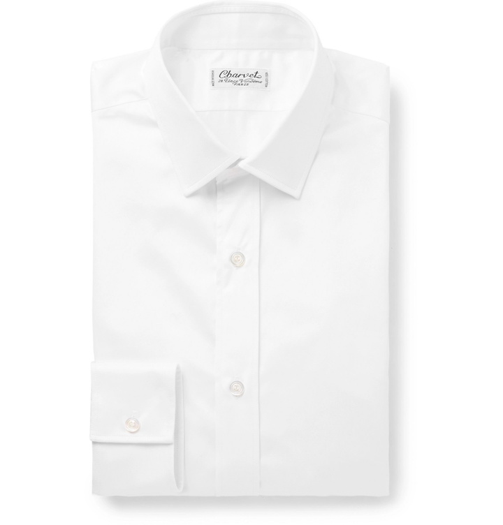 Photo: Charvet - White Cotton-Satin Shirt - White