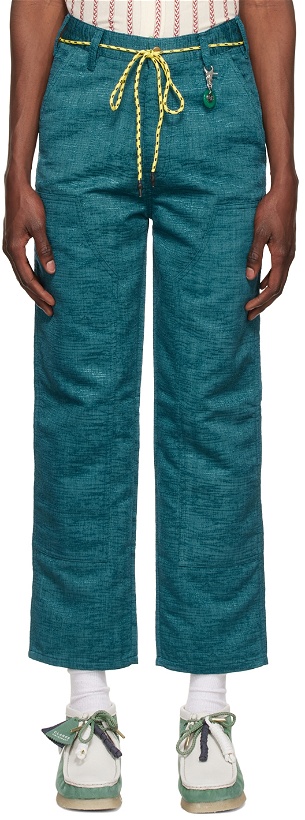 Photo: Clot Blue Polyester Pants