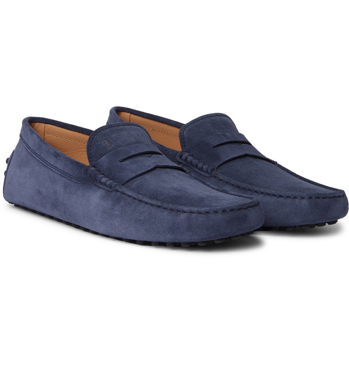 Photo: Tod's - Gommino Suede Driving Shoes - Blue