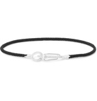 Mikia - Cord and Sterling Silver Bracelet - Black