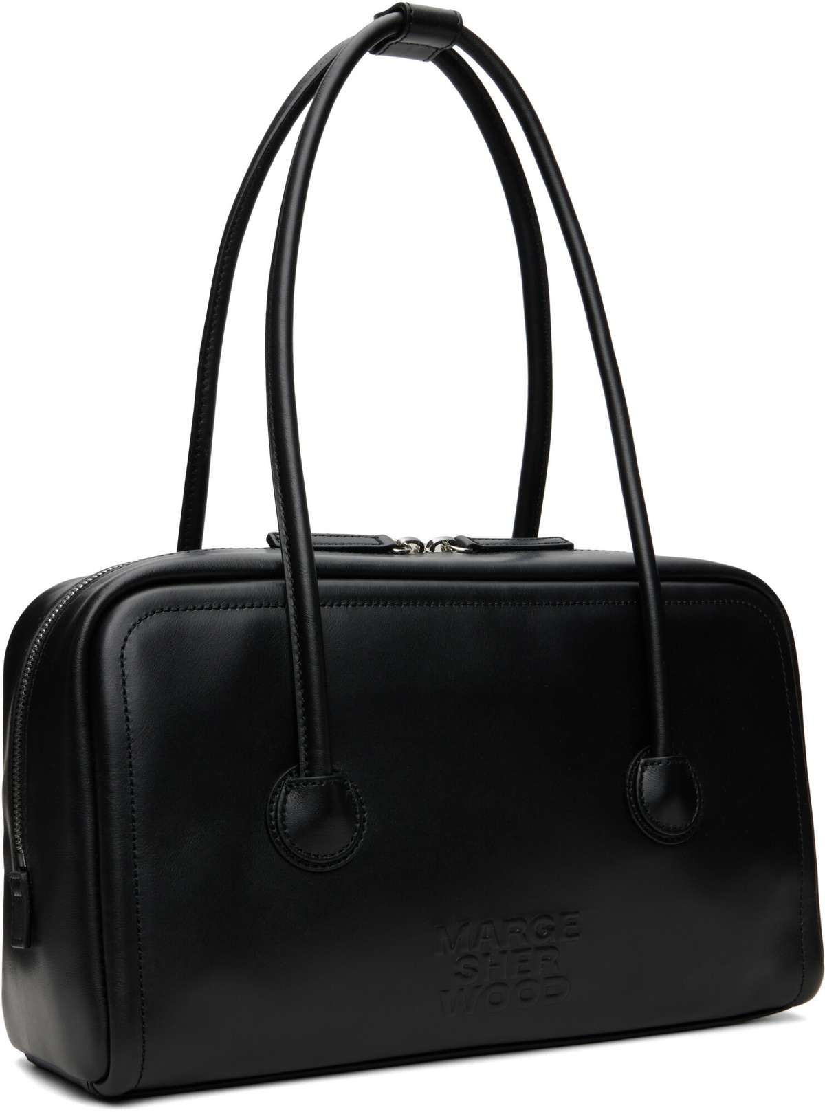 MARGESHERWOOD Black Soft Boston Small Bag