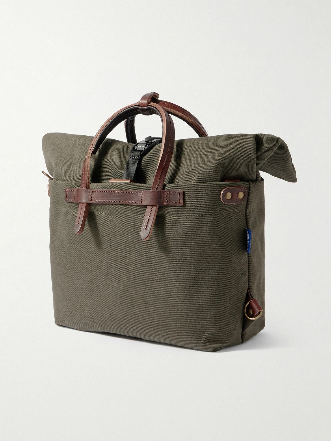 Bleu de Chauffe - Woody Business Leather-Trimmed Canvas Messenger Bag