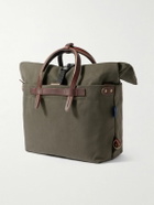 Bleu de Chauffe - Woody Business Leather-Trimmed Canvas Messenger Bag