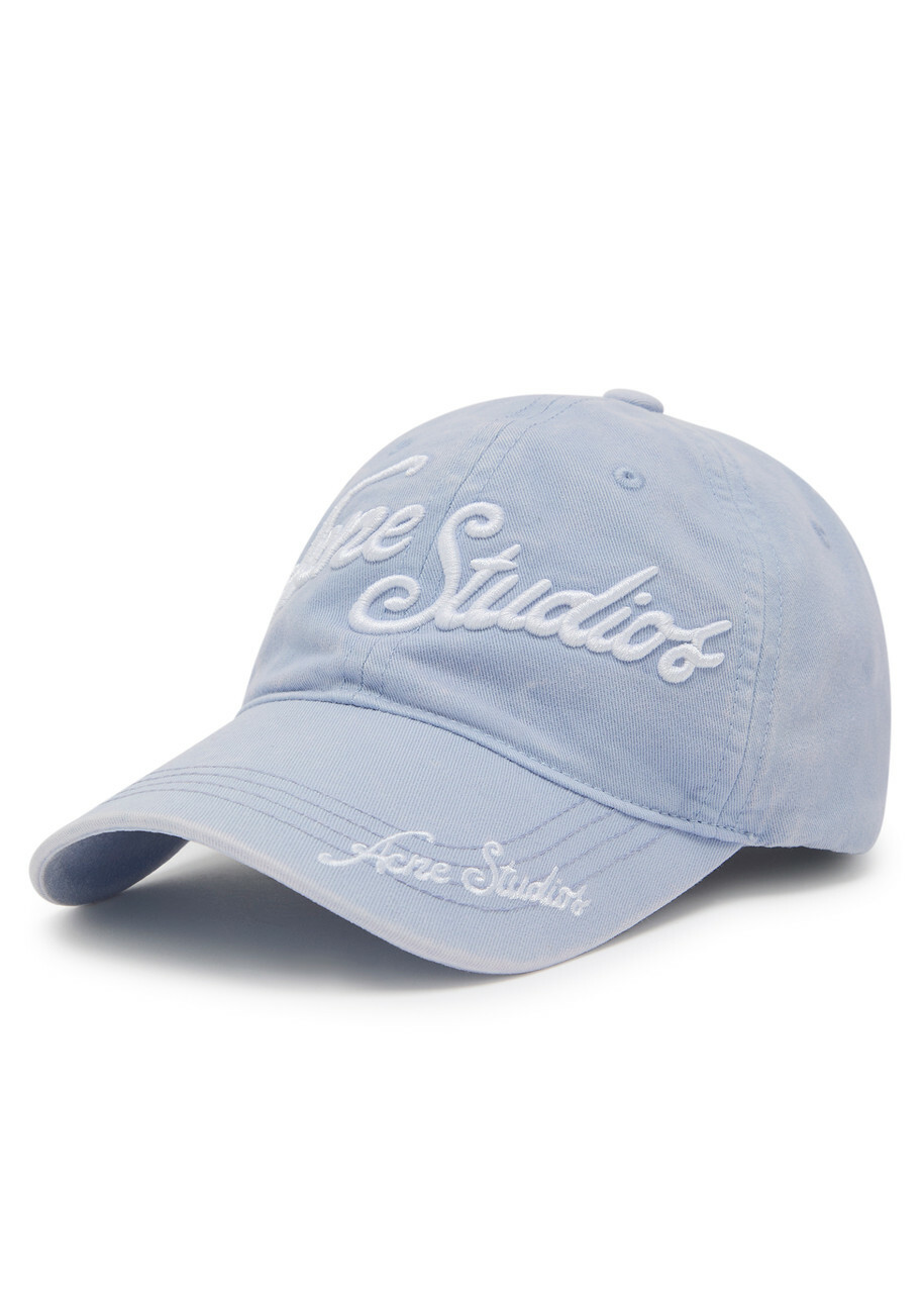 Acne Studios Logo-embroidered Cotton cap - Light Blue - One Size
