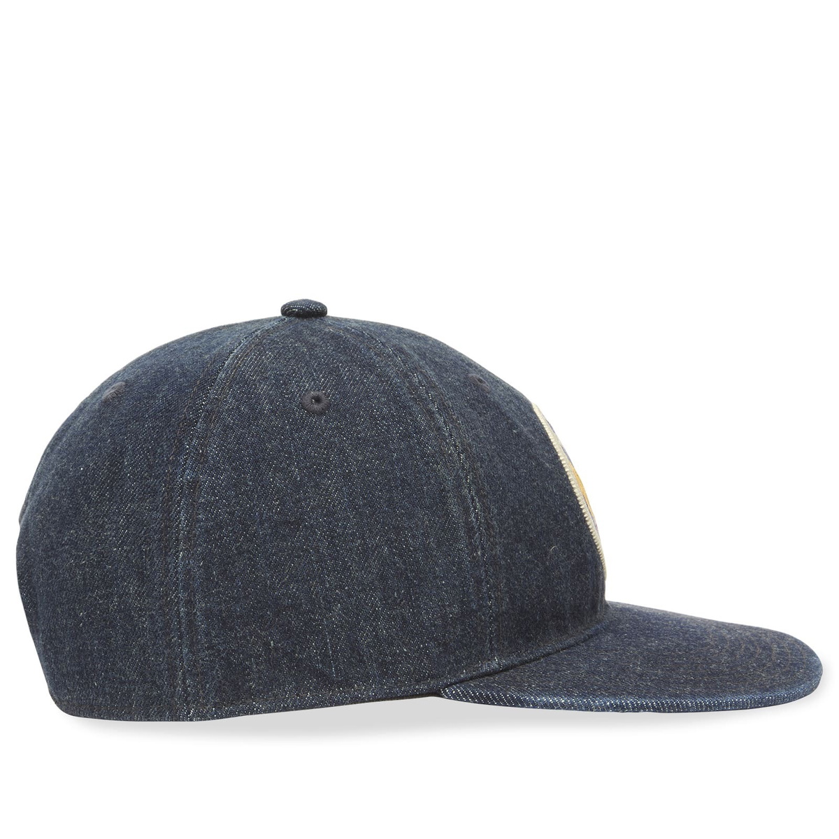 RRL Men's Winged Logo Denim Ball Cap in Rinse 