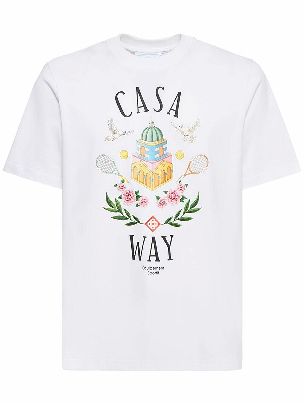 Photo: CASABLANCA - Casa Way Print Organic Cotton T-shirt