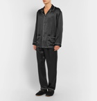 Zimmerli - Piped Silk-Satin Pyjama Set - Men - Black