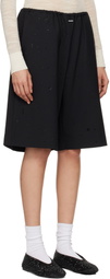 Cordera Black Embellished Bermuda Shorts