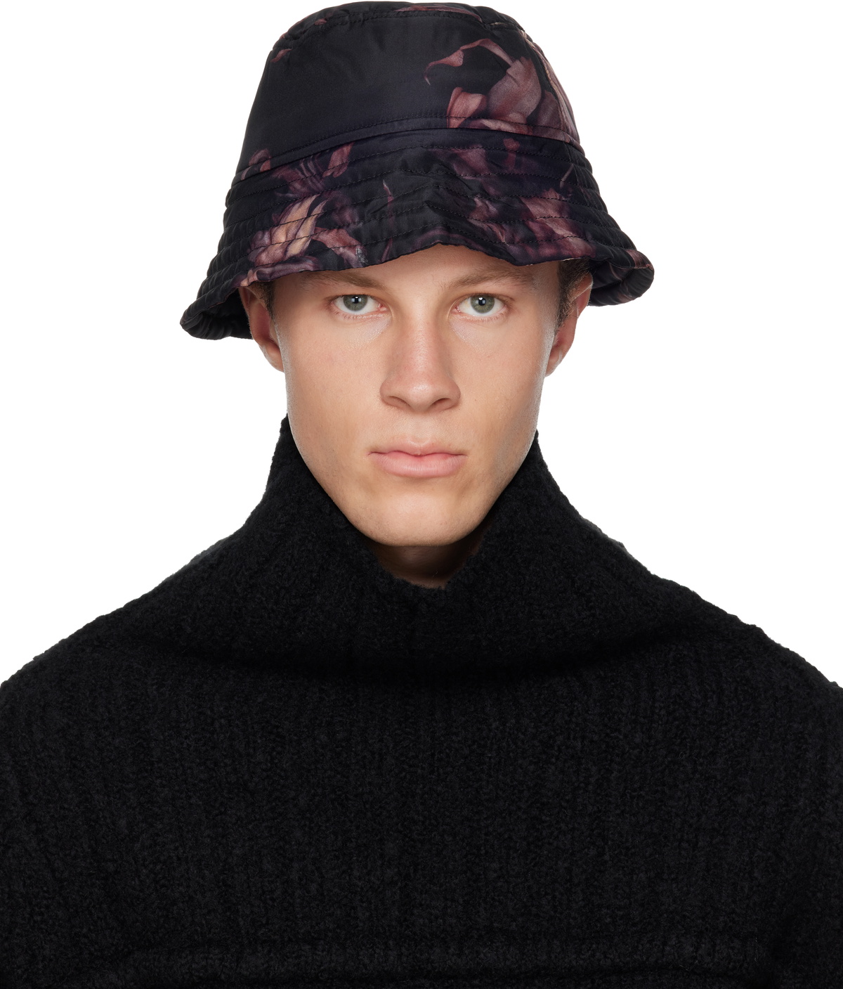 DRIES VAN NOTEN ネイビー バケットハット Dries Van Noten Blue Mohair Bucket Hat Dries Van Noten