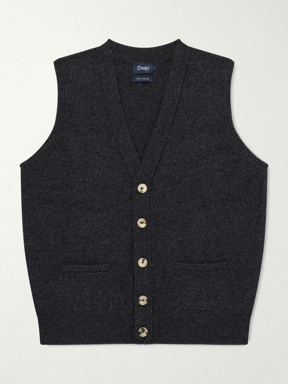 Drake's - Wool Vest - Gray