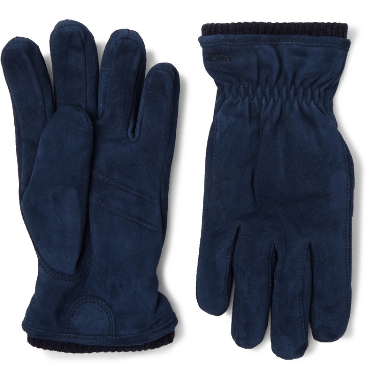 Photo: Hestra - Nathan Suede Gloves - Blue