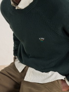 Aimé Leon Dore - Logo-Embroidered Cotton Sweater - Green