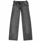 Courreges Women's Courrèges One Strap Stone Denim Baggy Pants in Stonewashed Grey