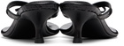 ABRA Black Flip Flop Ballerina Heeled Sandals
