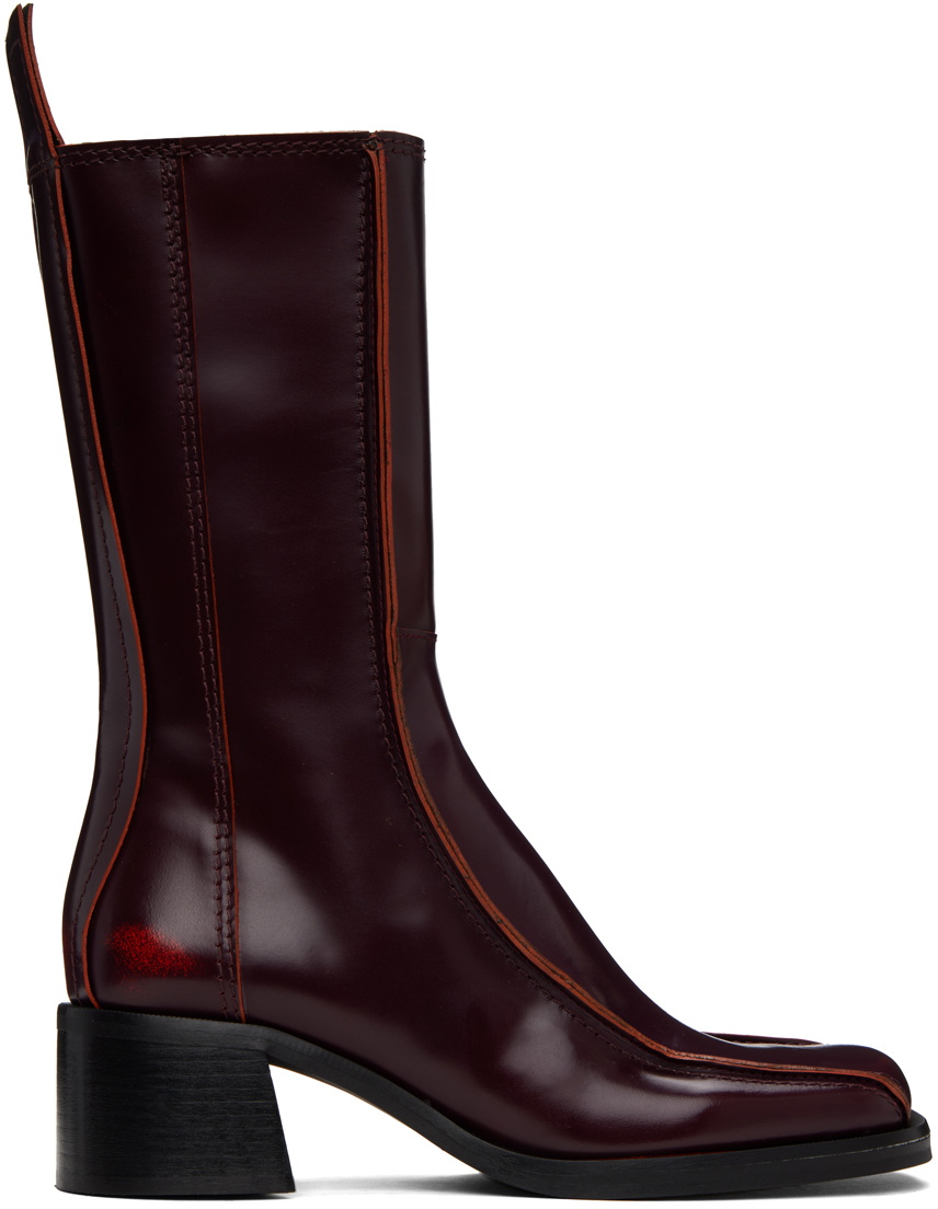 Miista Burgundy Mariela Boots MIISTA