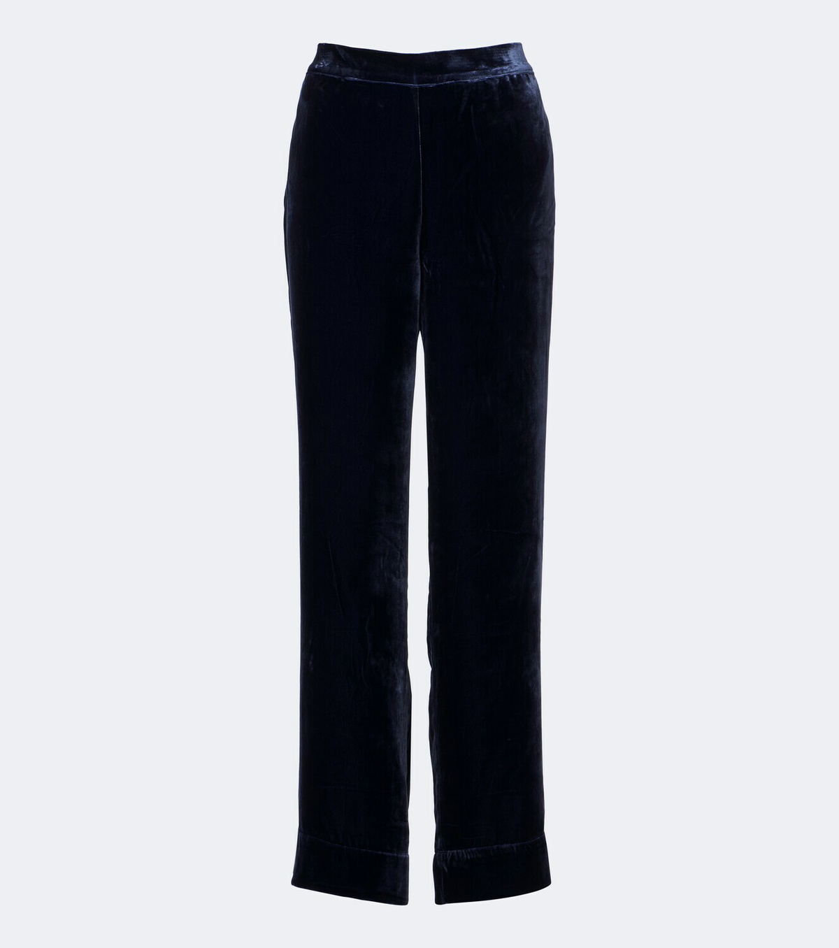 Asceno London velvet wide-leg pants