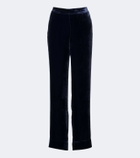 Asceno London velvet wide-leg pants