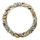 Ugo Cacciatori Gold and Silver Tiny Leaves Ring