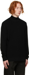Solid Homme Black Mockneck Sweater