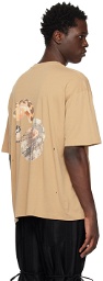 Song for the Mute Tan Oversized T-Shirt