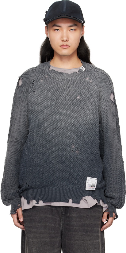 Miharayasuhiro Multicolor Broken Knit Sweater Maison MIHARA YASUHIRO