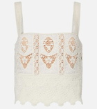 Johanna Ortiz Embroidered voile top