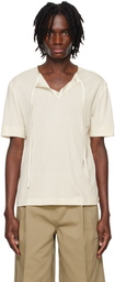 System Off-White Satin Strap T-shirt