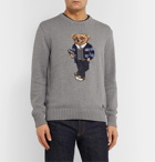 Polo Ralph Lauren - Polo Bear Intarsia Cotton Sweater - Gray