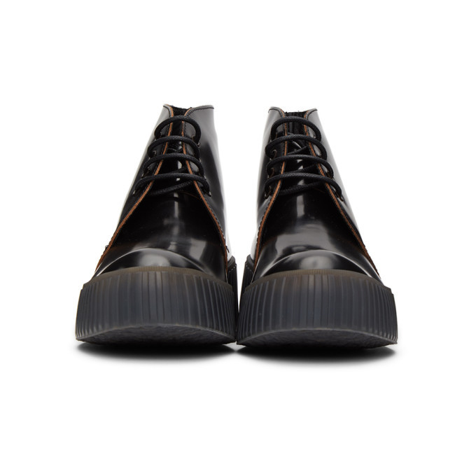 Acne Black Leather Chukka Boots Acne Studios Black Chukka Desert Boots Acne Studios main image 2