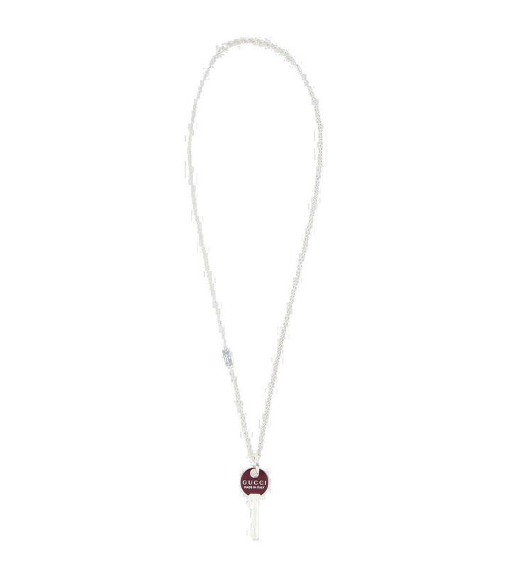 Photo: Gucci Trademark sterling silver pendant necklace