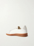 Polo Ralph Lauren - Bedford Suede-Trimmed Leather Sneakers - White