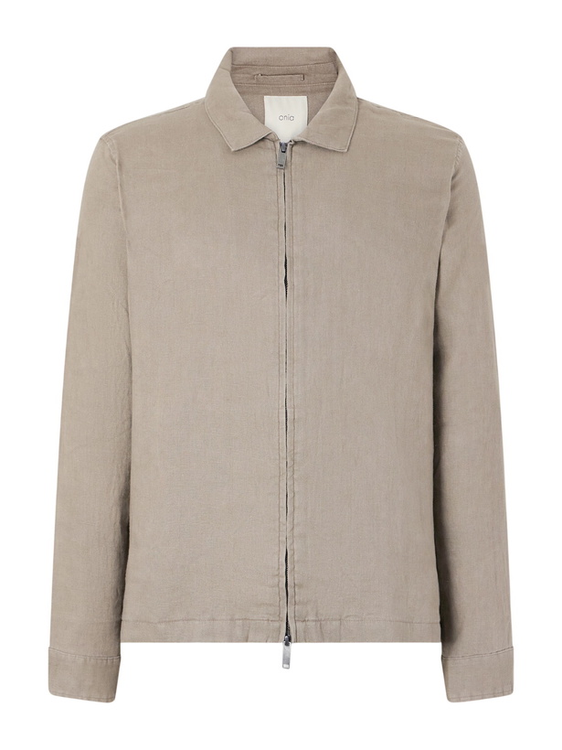 Photo: Onia - Everyday Linen Jacket - Brown