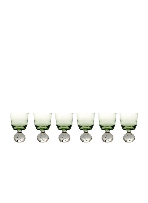 Photo: Serax Set Of Six Small Eternal Snow Stemmed Glasses