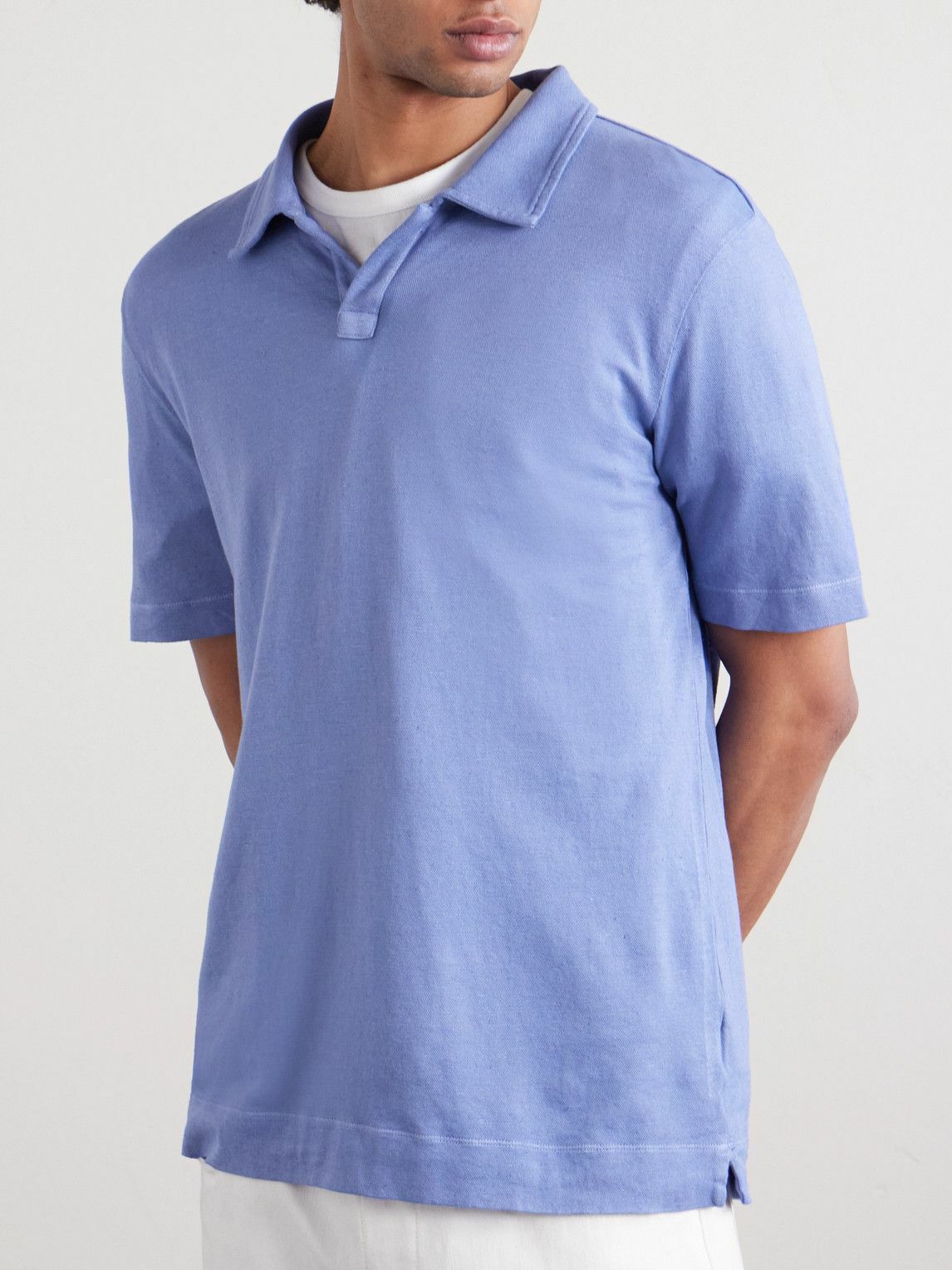 Massimo Alba - Aruba Linen and Cotton-Blend Polo Shirt - Purple