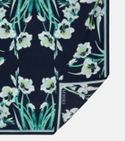 Erdem Floral silk twill scarf