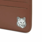 Maison Kitsuné Men's Fox Head Card Holder in Dark Brown 