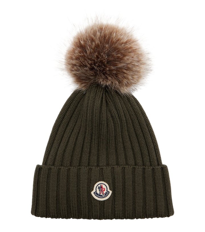 Photo: Moncler Logo virgin wool beanie