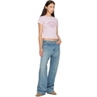 A.P.C. Pink Vintage Camping Logo T-shirt
