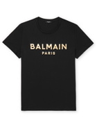 BALMAIN - Logo-Print Cotton-Jersey T-Shirt - Black