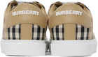 Burberry Beige Check & Leather Sneakers