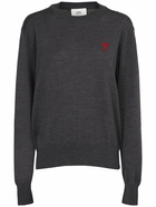 AMI PARIS - Red Adc Wool Crewneck Sweater