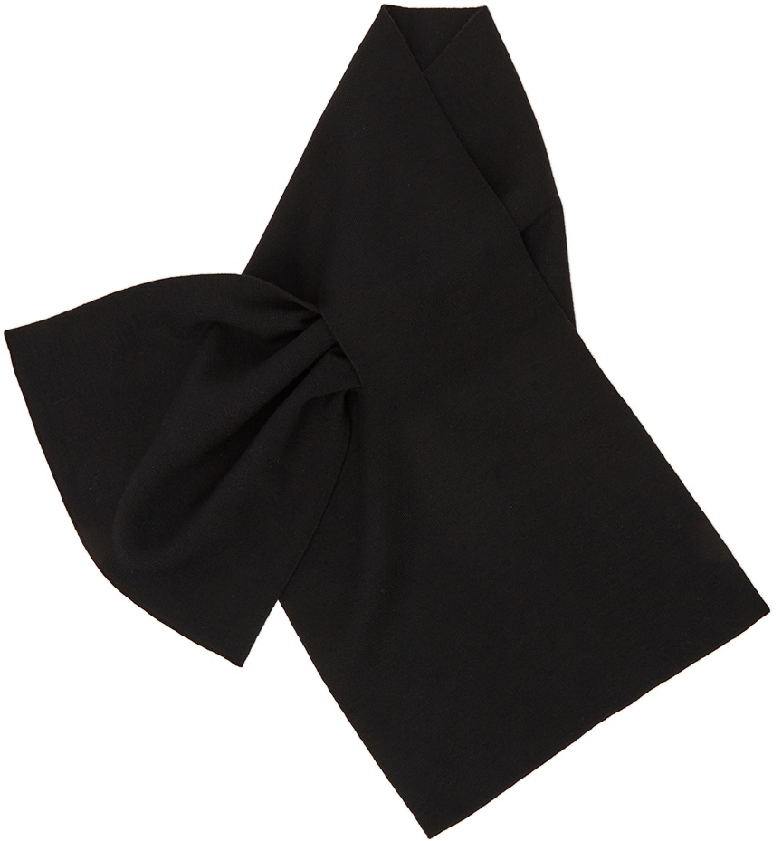 Studio Nicholson Black Wool Lino Scarf Studio Nicholson