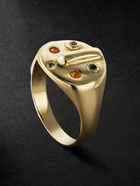 Alec Doherty - Dazed Stoned 9-Karat Gold, Tourmaline and Sapphire Ring - Gold